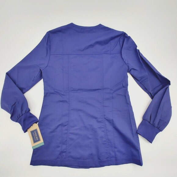 Cherokee Scrub Jacket Womens XL Grape Snap Front Revolution RN Nurse CNA Spa - Picture 3 of 10